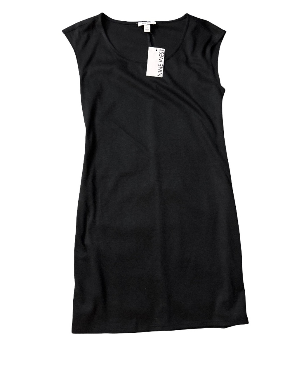 Nine West Black Scoop Neck Sheath Dress
